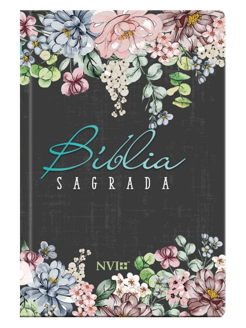 BíBlia Sagrada Flores - Preta