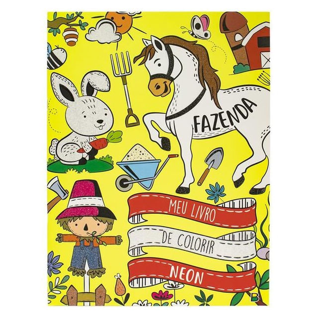 Meu Livro de Colorir Neon: Fazenda