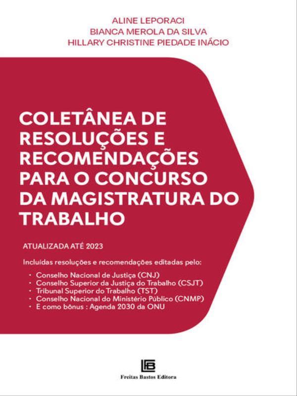 ColetâNea de ResoluçõEs e RecomendaçõEs para o Concurso da Magistratura do Trabalho