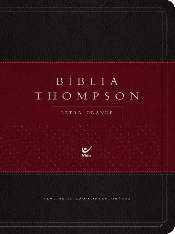 BíBlia Thompson - Aec - Letra Grande - Cp Vinho e Preta C/ íNdice