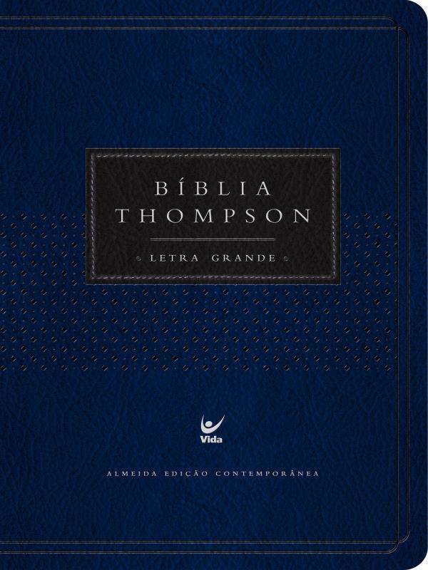 BíBlia Thompson - Aec - Letra Grande - Cp Azul e Preta C/ íNdice