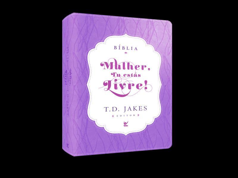 BíBlia Mulher, Tu EstáS Livre! - Aec - Capa Luxo Roxo e Creme C/ íNdice