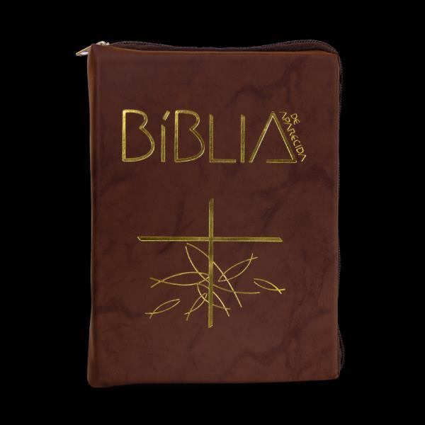 BíBlia Deaparecida Bolso ZíPer FlexíVel Marrom