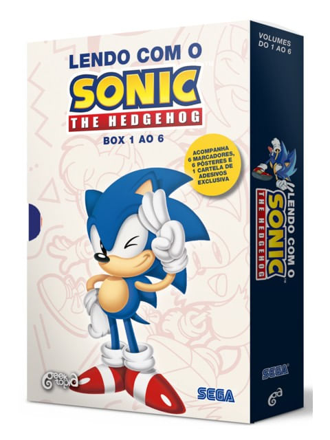 Box: Lendo com o Sonic – The Hedgehog (Vol. 1 ao 6)