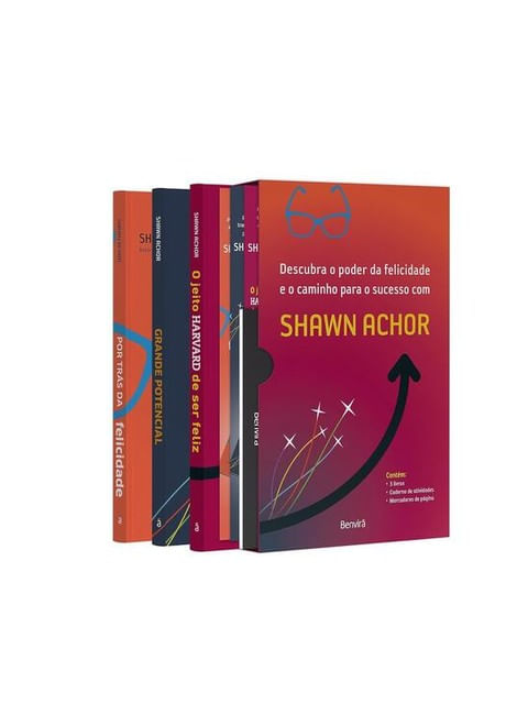 Combo Descubra o Poder da Felicidade e o Caminho para o Sucesso com Shawn Achor- 1ª Edição 2023