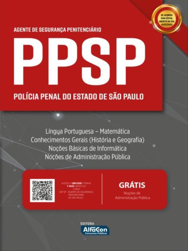 Ppsp - Agente de Segurança PenitenciáRio da PolíCia Penal do Estado de São Paulo