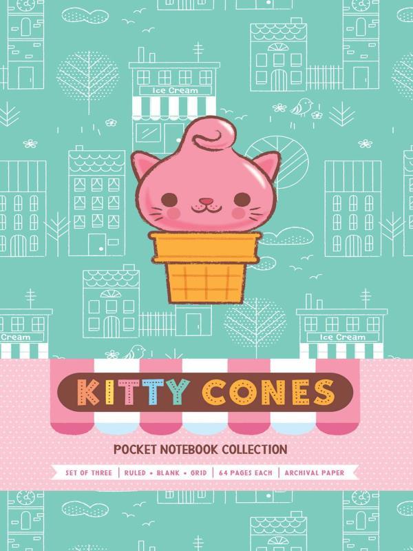 Kitty Cones Pocket Notebook Collection - Set Of 3