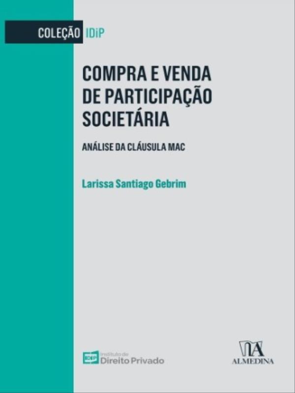Capa do livro Compra e Venda de Participação SocietáRia de Larissa Santiago Gebrim