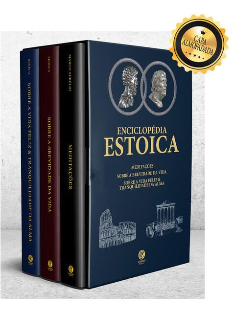 Biblioteca Estoica - Box com 3 Livros - Edição de Luxo Almofadada