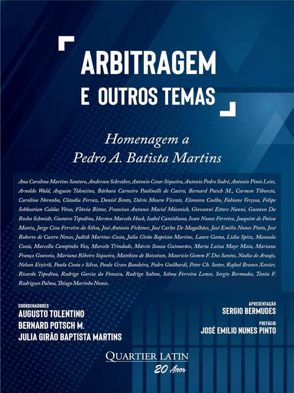 Capa do livro Arbitragem e Outros Temas - 2023