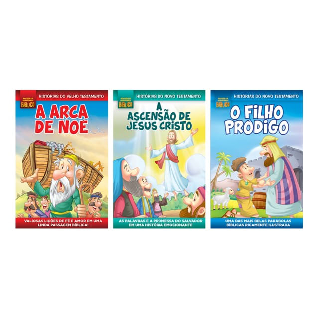 Capa do livro Combo Quadrinhos BíBlicos - Kit com 3 Quadrinhos de On Line Editora