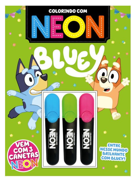 Capa do livro Bluey Colorindo com Neon de On Line Editora
