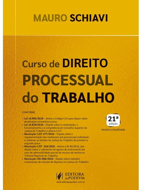 Curso de Direito Processual do Trabalho - 2025