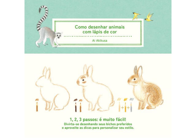 Capa do livro Como Desenhar Animais com LáPis de Cor de Ai Akikusa