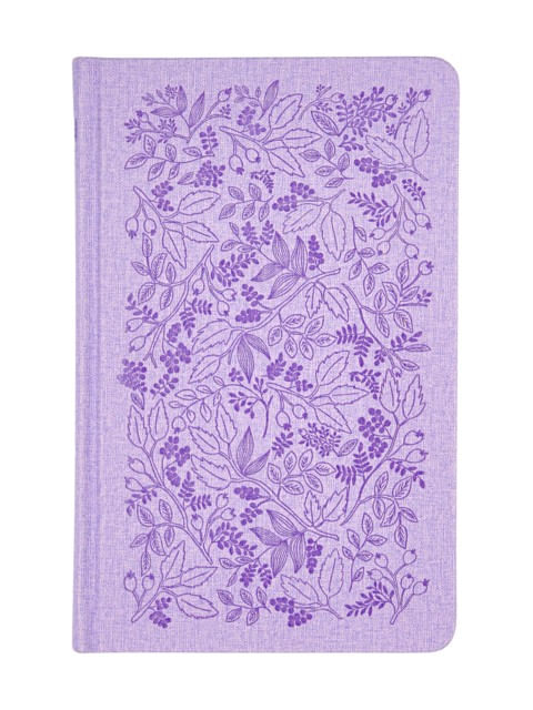 BíBlia Sagrada Acf Slim, Capa Dura de Luxo Lavanda, Jardim, Leitura Perfeita