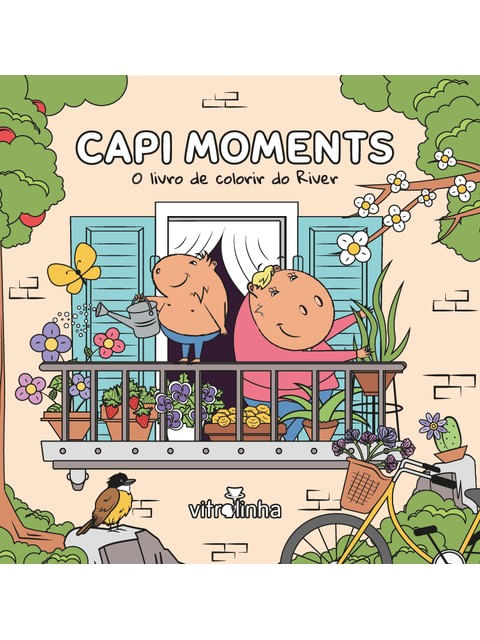 Capa do livro Capi Moments: o Livro de Colorir do River (com Acetato)