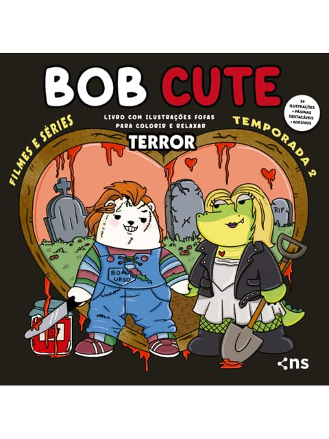Bob Cute – Filmes e Series Terror - Livro com IlustraçõEs Fofas e Originais para Pintar, PáGinas Des