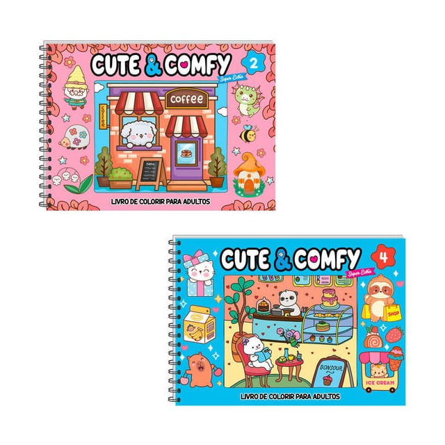 Combo Cute & Comfy Super Extra - Kit com 2 Livros - Capa Dura HolográFica