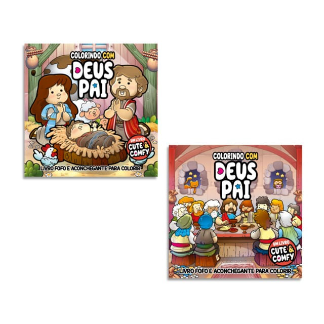 Combo Cute & Comfy Colorindo com Deus Pai - Kit com 2 Livros