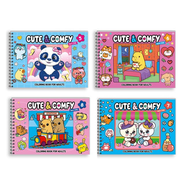 Combo Cute & Comfy Super Extra Completo - Kit com 4 Livros - Capa Dura HolográFica
