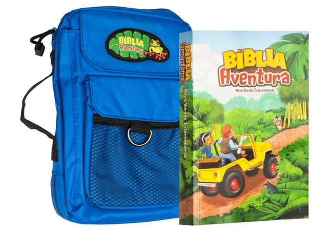 BíBlia Aventura para Crianças Nvi, Edição Especial com Bolsa Azul, Leitura Perfeita