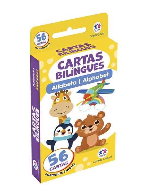Capa do livro Flash Cards Cartas BilíNgues - Alfabeto - Alphabet de Ciranda Cultural