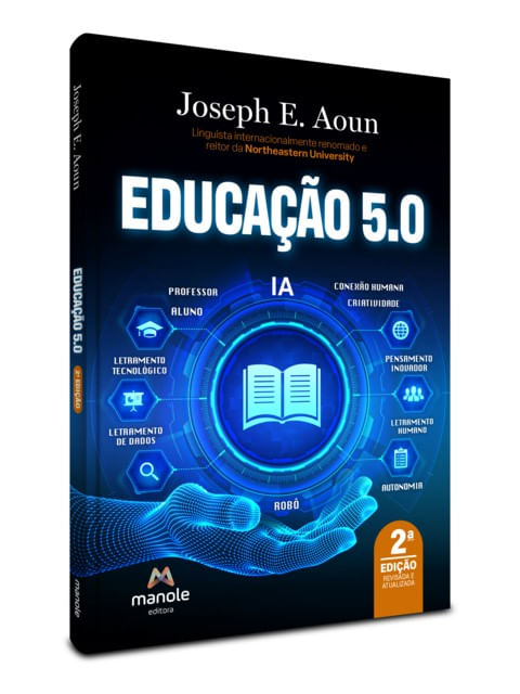 Capa do livro Educação 5.0 de Joseph e. Aoun
