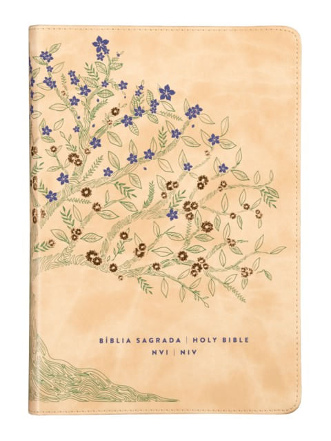BíBlia BilíNgue Nvi/Niv, PortuguêS/InglêS, Capa Luxo Bege, Leitura Perfeita