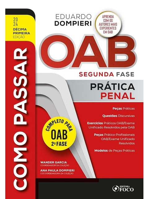 Como Passar Oab - 2ª Fase - PráTica Penal - 11ª Ed - 2024
