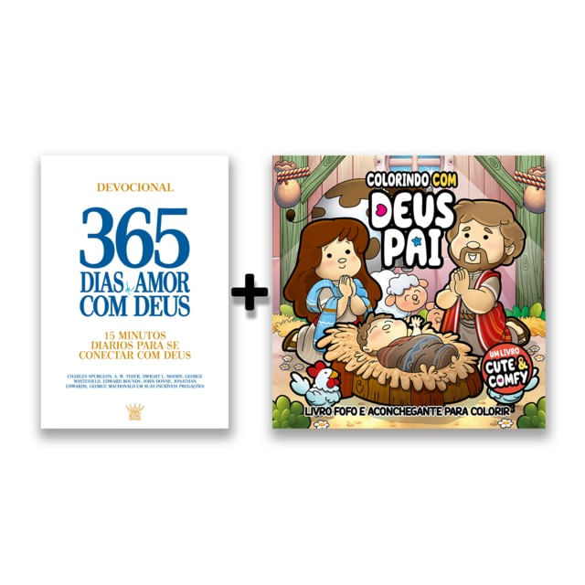 Combo 365 Dias - Kit Livro Devocional + Livro de Colorir Fofo