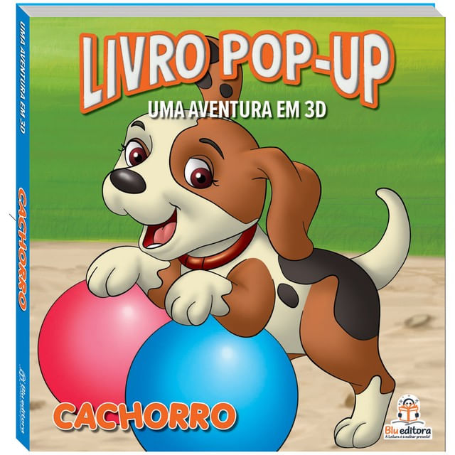 Livro Pop-Up - Aventuras em 3d: Cachorro