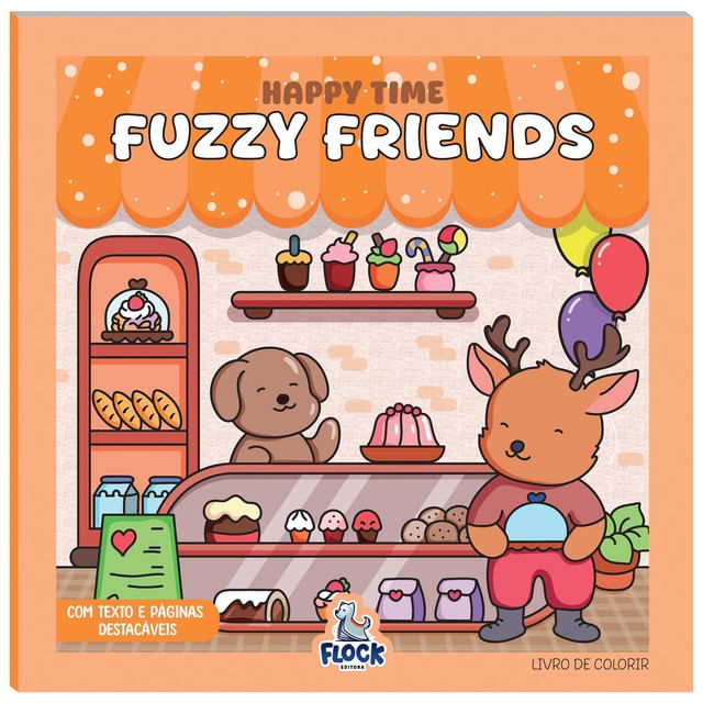 Livro de Colorir: Happy Time: Fuzzy Friends