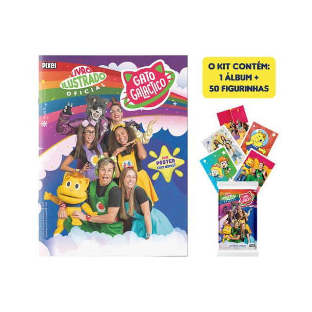 áLbum Oficial Gato GaláCtico + 10 Envelopes de Figurinhas