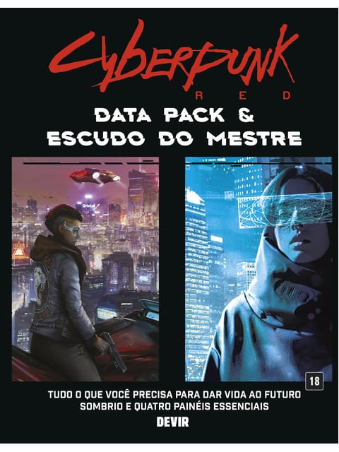 Capa do livro Cyberpunk Red: Data Pack e Escudo do Mestre de Mike | Stewart Fran | Parker Jay | Wong Melissa | Valentinelli Monica Pondsmith