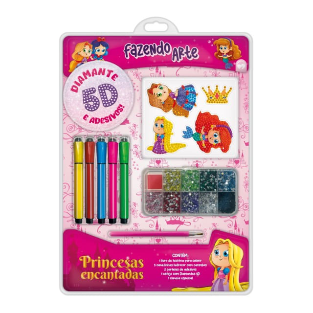 Fazendo Arte Diamante 5d - Princesas Encantadas