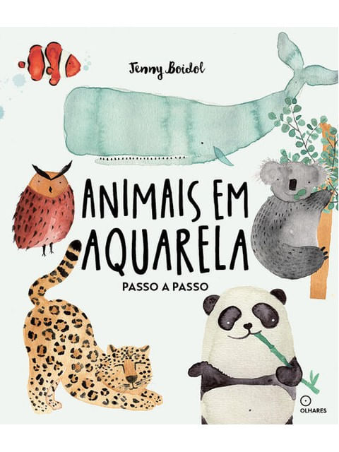 Capa do livro Animais em Aquarela de Jenny Boidol