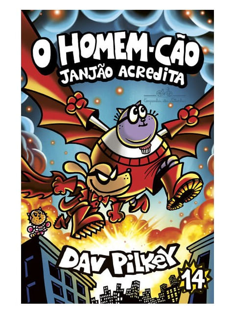 Capa do livro O Homem-Cão: Janjão Acredita - Vol. 14 de Dav Pilkey