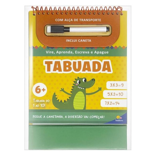 Capa do livro Vire, Aprenda, Escreva e Apague: Tabuada de Todolivro
