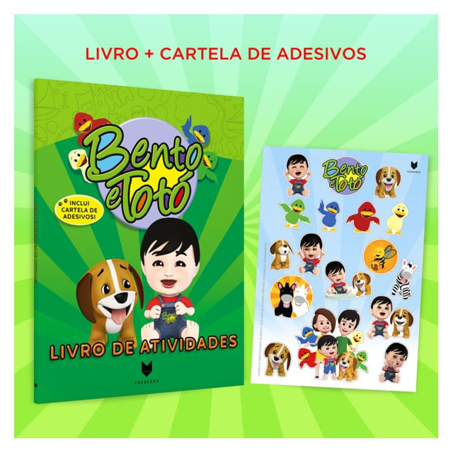 Capa do livro Bento e Totó: Livro de Atividades + Cartela de Adesivos de Grupo Editorial Book One