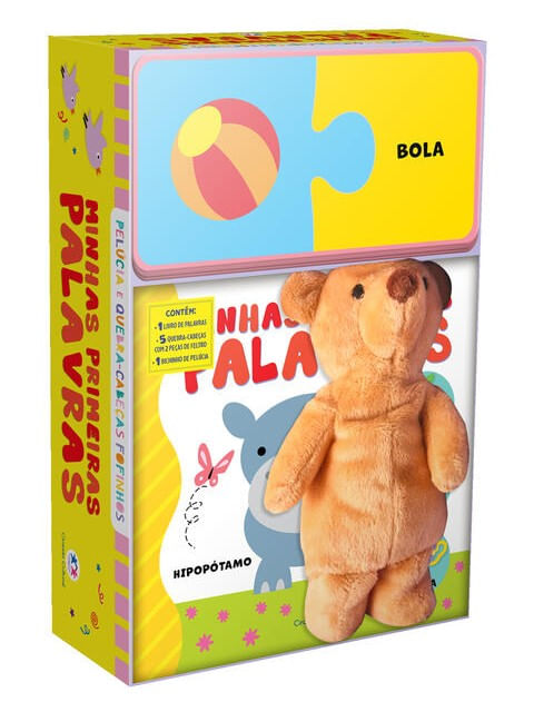 Capa do livro Minhas Primeiras Palavras - Livro com Pelúcia e Quebra-Cabeça de Tamiris Sene