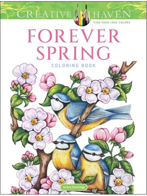 Capa do livro Creative Haven Forever Spring Coloring Book de Teresa Goodridge