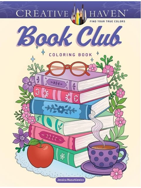 Capa do livro Creative Haven Book Club Coloring Book de Jessica Mazurkiewicz