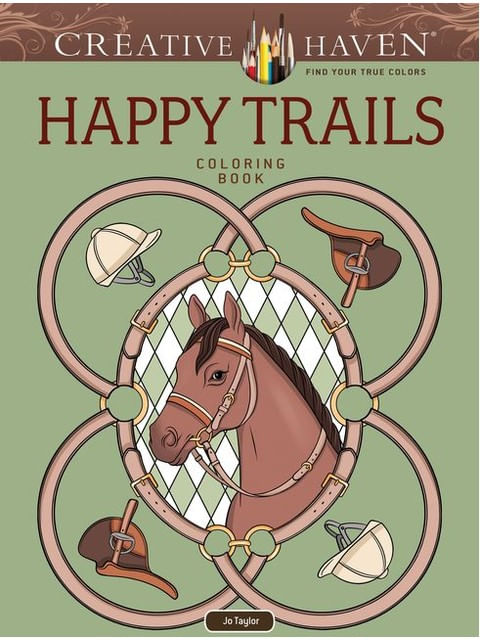 Capa do livro Creative Haven Happy Trails Coloring Book de Jo Taylor