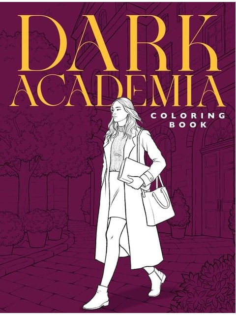 Capa do livro Dark Academia - a Coloring Book