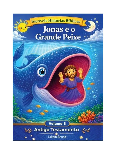 Capa do livro Jonas e o Grande Peixe - Incríveis Histórias Bíblicas - Vol. 8 de Liliam Bruno