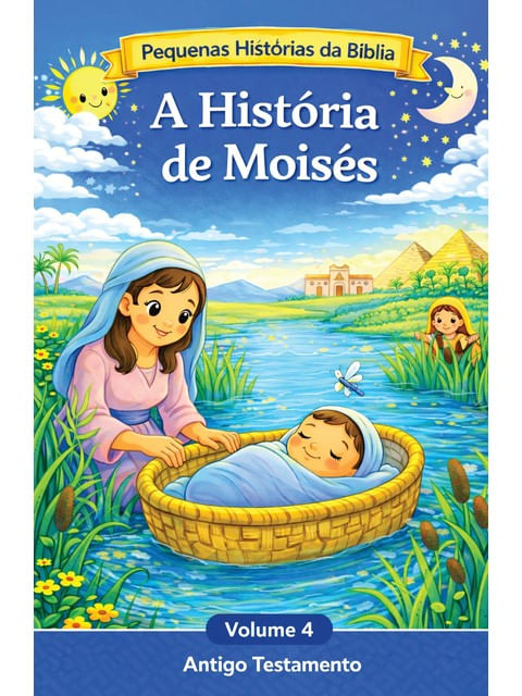 Capa do livro A História de Moisés - Incríveis Histórias Bíblicas - Vol. 4 de Liliam Bruno