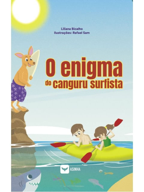 Capa do livro O Enigma do Canguru Surfista de Liliana Bicalho