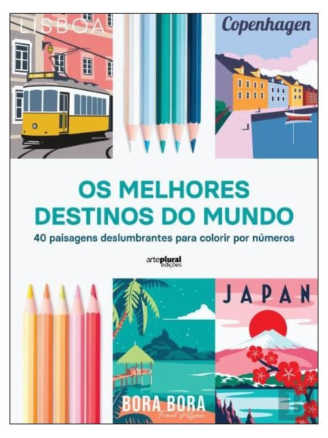 Capa do livro Os Melhores Destinos do Mundo para Colorir de Sophie Guet