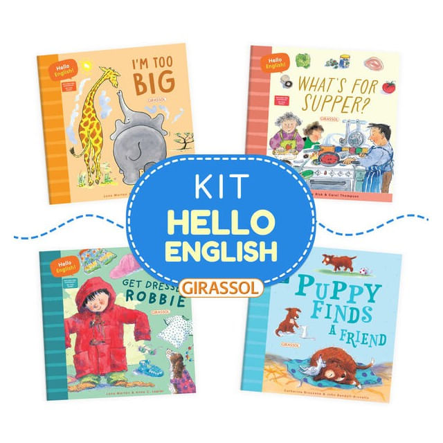 Capa do livro Kit Hello English - Livros Infantis com Áudio para a Introdução ao Inglês de Catherine | Morton Lone | Risk Mary Bruzzone