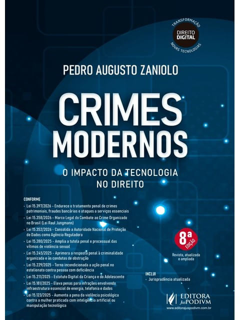 Capa de Crimes Modernos - o Impacto da Tecnologia no Direito - 2026